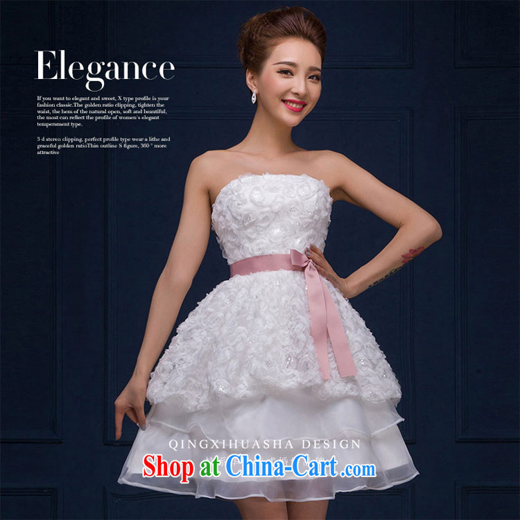 The china yarn 2015 new marriages, short wedding dresses and stylish wiped his chest floral dresses small dress spring and summer female white. size does not accept return pictures, price, brand platters! Elections are good character, the national distribution, so why buy now enjoy more preferential! Health
