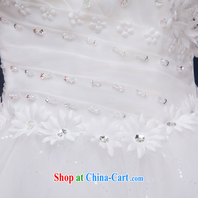 The china yarn wedding wiped his chest, 2015, Mary Magdalene flowers chest Korean sweet Princess shaggy dress tie-down graphics thin. The waist-dress white S and China yarn, shopping on the Internet