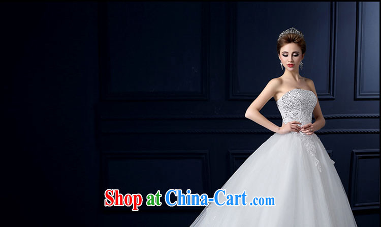 wedding dresses 2015 new summer sweet bare chest wedding fashion the tail wedding bridal wedding lace strap wedding Korean parquet drill wedding hand sewing white tail L pictures, price, brand platters! Elections are good character, the national distribution, so why buy now enjoy more preferential! Health