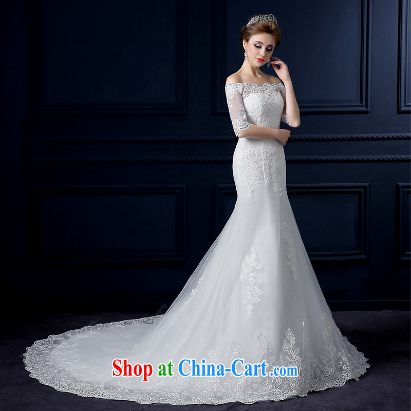 Yarn edge 100, wedding dresses 2015 new summer crowsfoot wedding a shoulder at Merlion cultivating small trailing bridal lace cuff in wedding minimalist straps graphics thin wedding white XL yarn edge 100, and shopping on the Internet