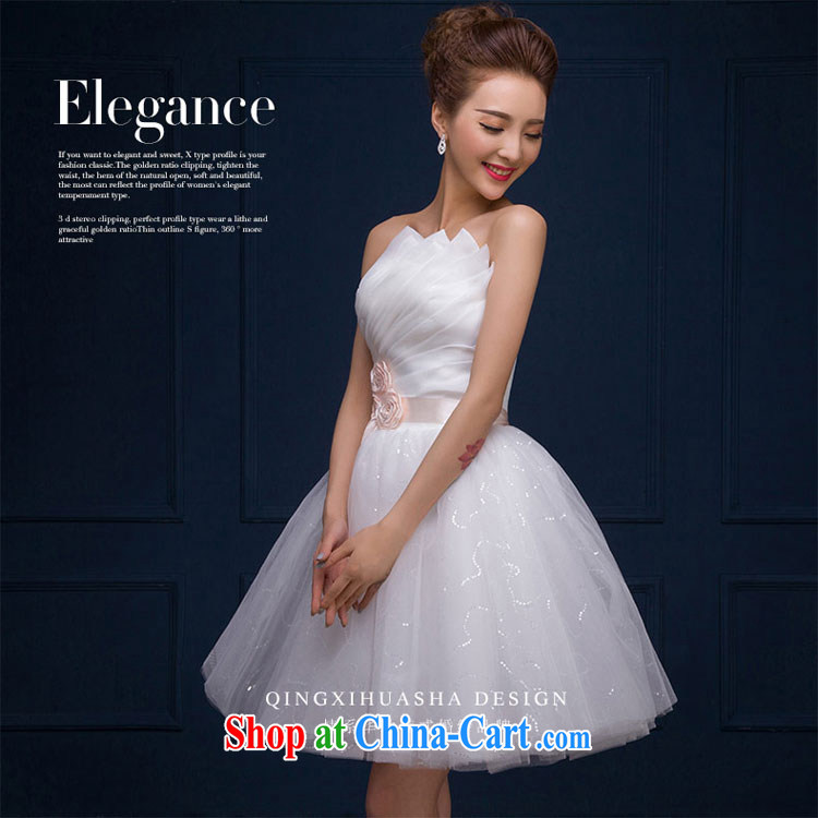 The china yarn 2015 new marriage, short wedding Korean sweet Mary Magdalene chest manually take video thin strap dress small spring and summer female white XXL pictures, price, brand platters! Elections are good character, the national distribution, so why buy now enjoy more preferential! Health