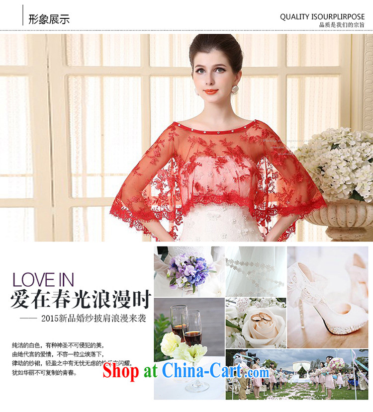 2015 new bridal wedding dresses shawls Europe bridesmaid wedding thin shawl lace summer red female Red pictures, price, brand platters! Elections are good character, the national distribution, so why buy now enjoy more preferential! Health