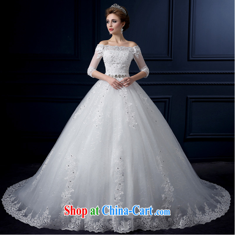 Yarn edge 100, wedding dresses 2015 new summer a shoulder-tail wedding bridal wedding lace with wedding band erase chest graphics thin-tail wedding free postage-white tailor advanced customization, and yarn edge 100, and, on-line shopping