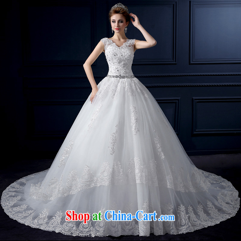 wedding dresses 2015 New Field shoulder wedding dresses trailing double-shoulder with wedding band lace sweet big-tail wedding wiped his chest and shoulder package wedding canopy skirts white tailor advanced customization, and yarn edge 100, and shopping