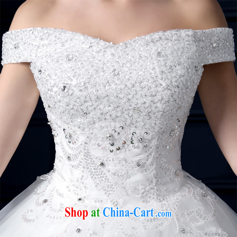 Yarn edge 100, wedding dresses 2015 summer New a Field shoulder wedding dresses with stylish Korean double-shoulder-tail wedding band video thin lace bridal wedding canopy skirts white-tail tailor advanced customization, and yarn edge 100, and shopping on