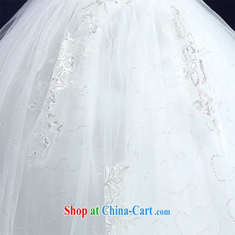 Honeymoon bride summer 2015 new wedding dresses bridal graphics thin beauty with parquet drill wiped chest lace, wedding white M, Honeymoon bridal, shopping on the Internet