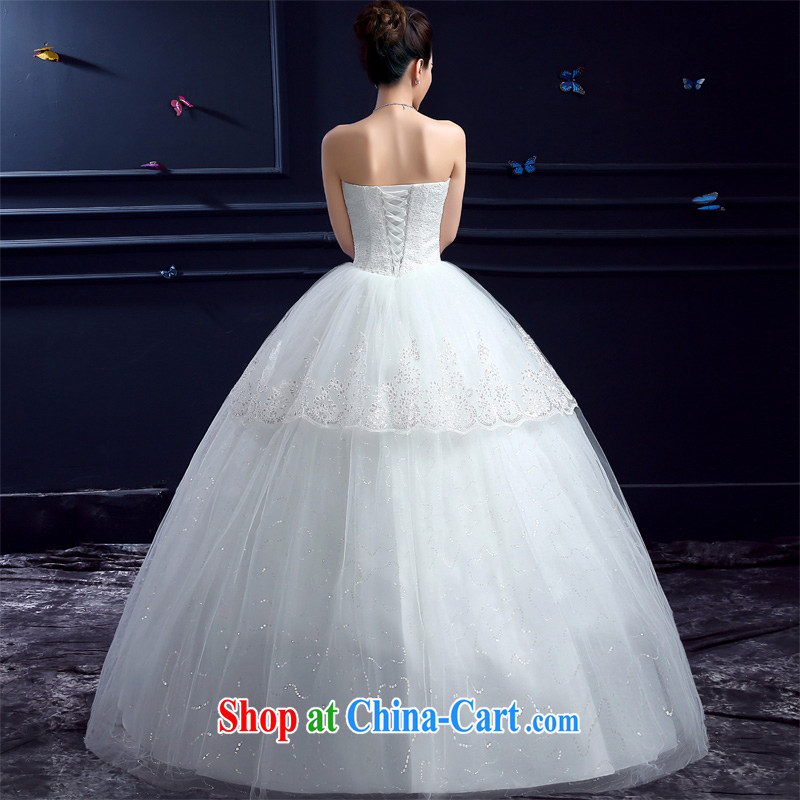 Honeymoon new summer 2015 new wedding dresses Korean bridal graphics thin beauty with parquet drill wiped chest lace wedding white XXL, Honeymoon bridal, shopping on the Internet