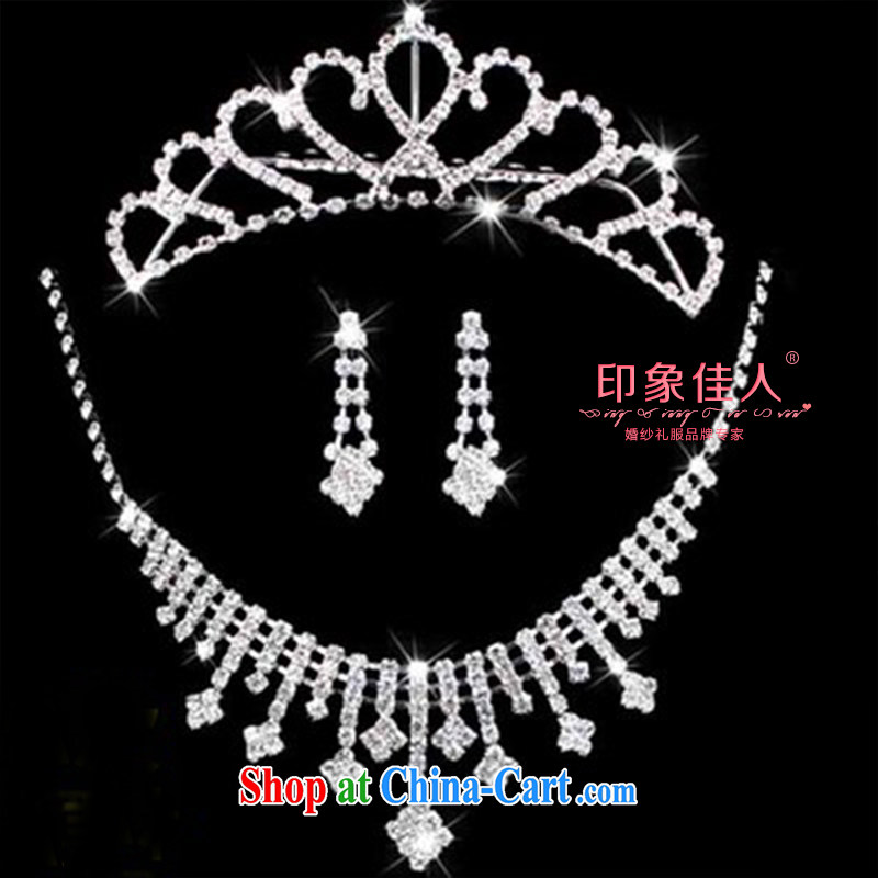 Impressive Lady Han-water drilling bridal jewelry crown and ornaments necklace 3-piece kit? wedding dresses accessories YX 3016, impressive lady, and shopping on the Internet