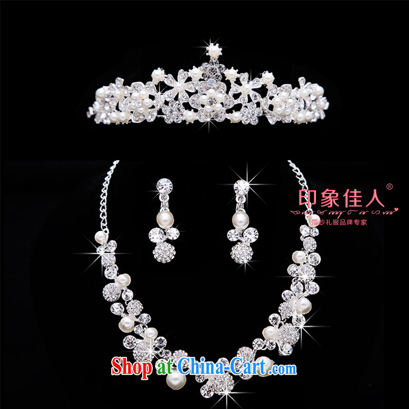 Leigh impression bridal headdress Crown necklace ear ornaments 3-piece with Korean-style wedding hair accessories earrings wedding with ornaments YX 3019 pictures, price, brand platters! Elections are good character, the national distribution, so why buy now enjoy more preferential! Health
