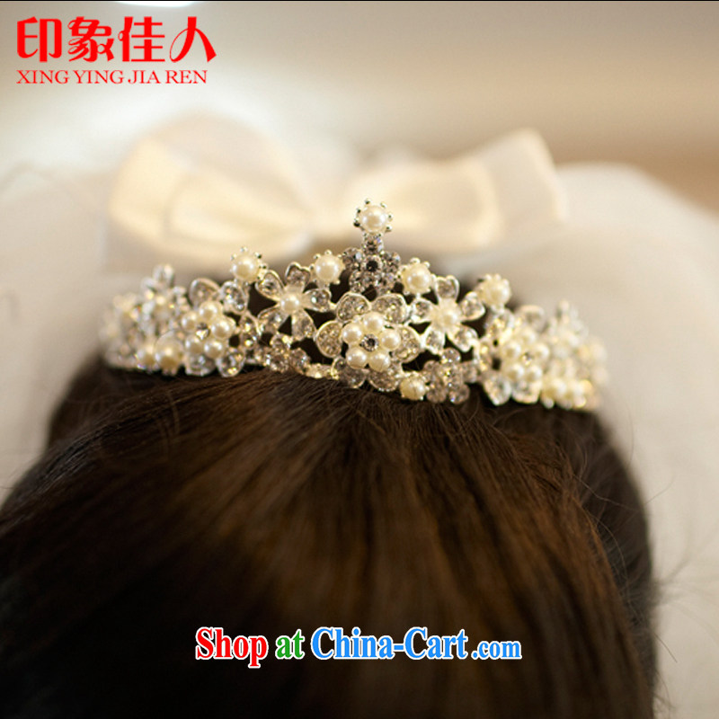 Leigh impression bridal headdress Crown necklace ear ornaments 3-piece on Korean-style wedding band earrings wedding with ornaments YX 3019, impressive lady, shopping on the Internet