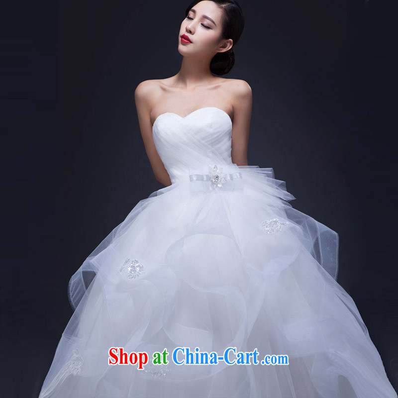 Snow Lotus wedding summer new bride's wedding dresses wiped his chest to cultivating graphics thin Korean simple lace wedding beauty shaggy dress wedding white XXL, snow Po Lin (XUEBAOLIAN), online shopping