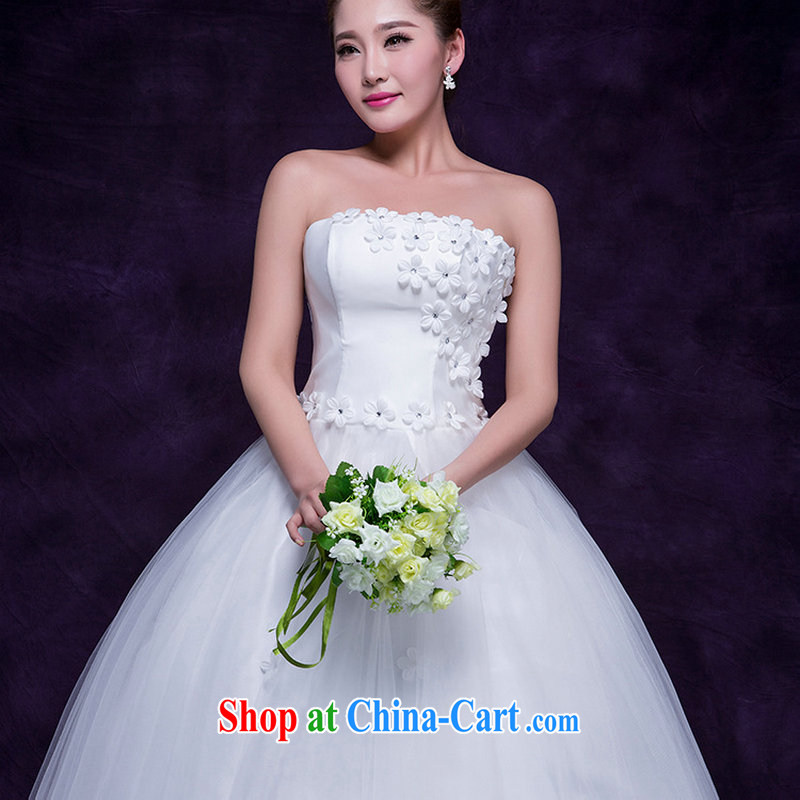 Optimize Video white yarn marriages wedding dresses wiped his chest to the waist graphics thin flowers wedding simple DM 5103 white L, optimize, and shopping on the Internet