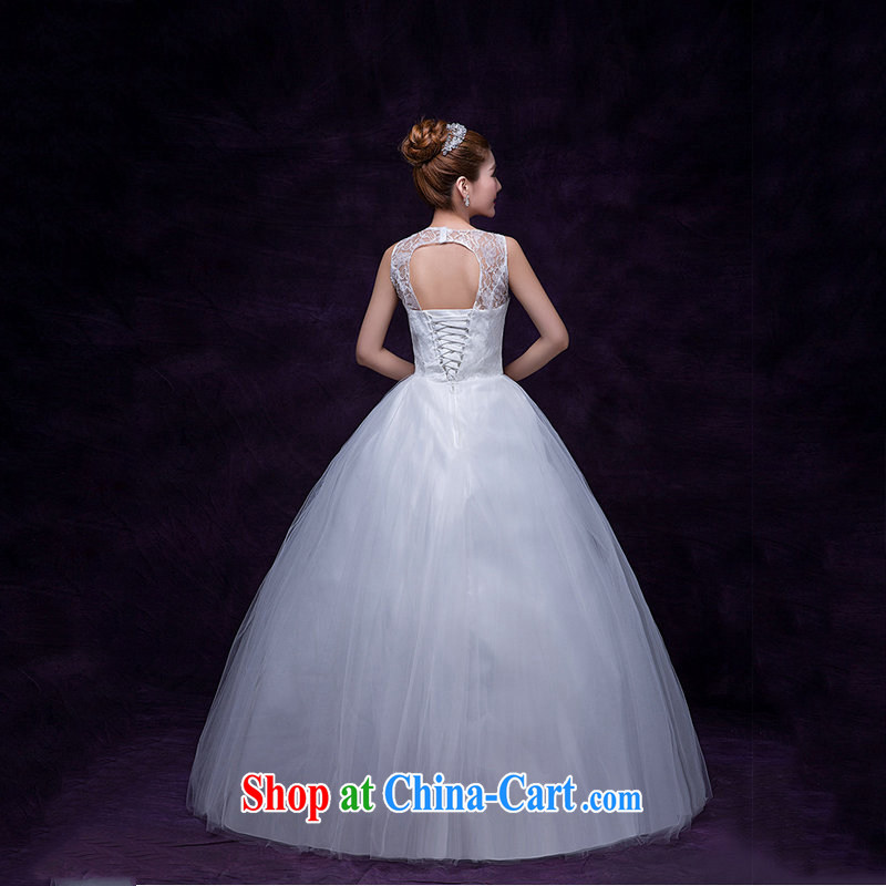 Optimize Philip Wong Yu-hong new lace double-shoulder-waist wedding marriages with white yarn sweet graphics thin biological empty DM 5106 white XL, optimize, and shopping on the Internet