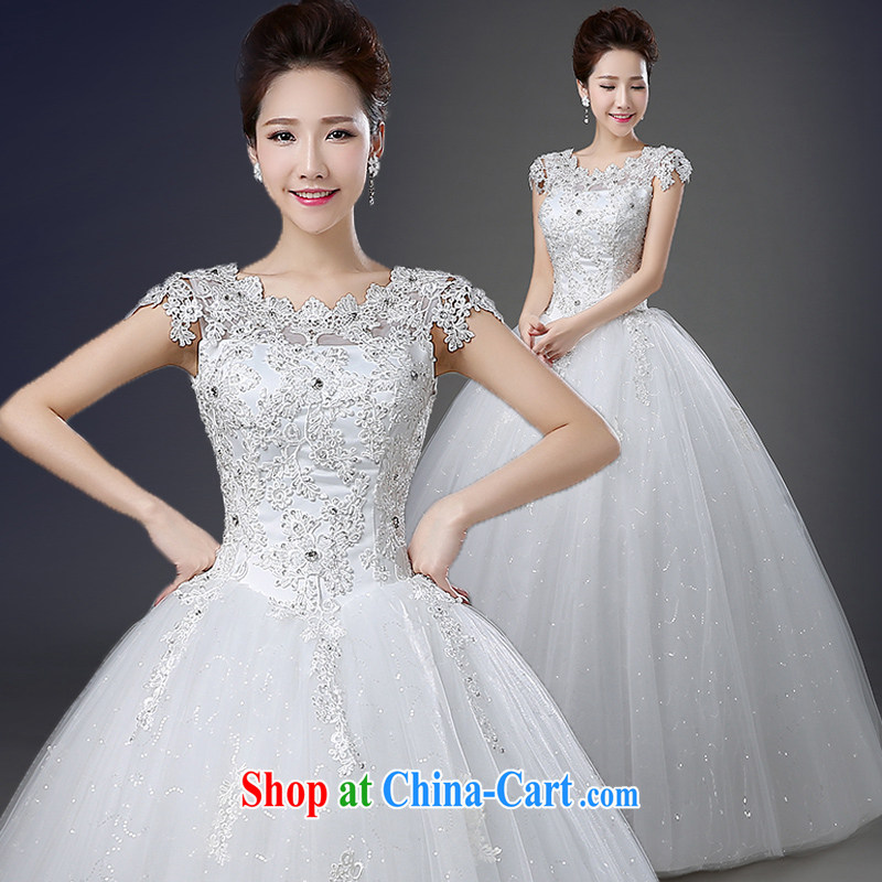 Wedding a Field shoulder spring and summer with new 2015 Korean-style bridal wedding lace the code strap inserts drill with dress photography wedding white XXXL, pure bamboo love yarn, shopping on the Internet