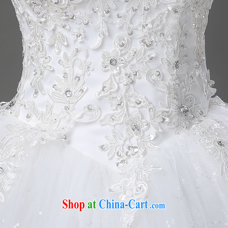 Wedding a Field shoulder spring and summer with new 2015 Korean-style bridal wedding lace the code strap inserts drill with dress photography wedding white XXXL, pure bamboo love yarn, shopping on the Internet