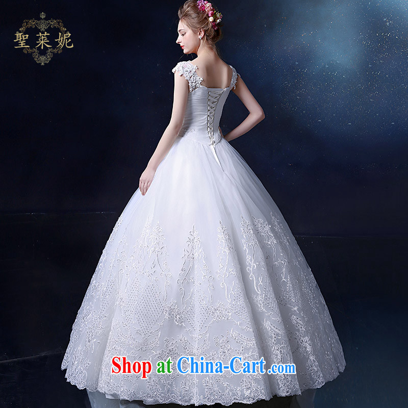 Holy, Connie wedding dresses 2015 new shoulders water drilling with white European-style Princess dress, the Marriage Code wedding dresses white XL, holy, Connie (Sheng lai Ni), online shopping