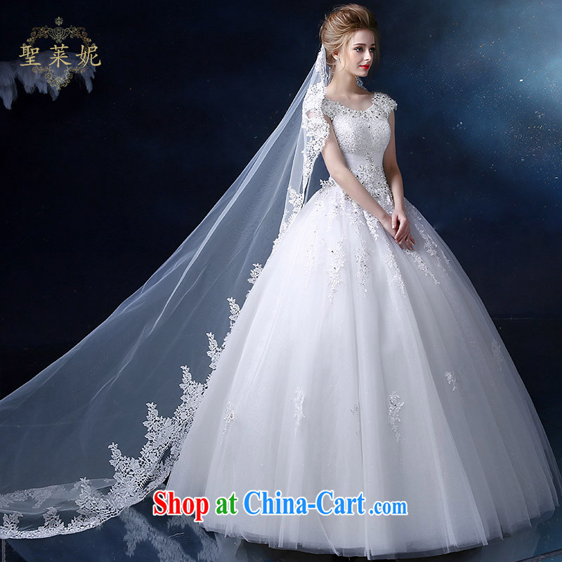 Holy, Connie wedding dresses 2015 new dual-shoulder bag shoulder wedding dresses lace with high-end alignment to tie the Code women Korean-style custom dress white M, holy, Connie (Sheng lai Ni), and, on-line shopping