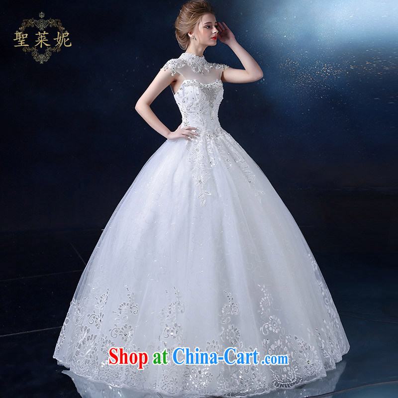 Holy, Connie wedding dresses wedding dresses 2015 spring and summer new continental water drilling wiped his chest, Ms. White Graphics thin large, pregnant women lace wedding white M, holy, Connie (Sheng lai Ni), online shopping