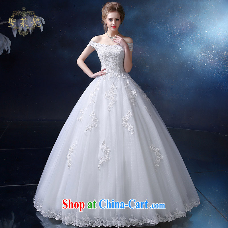 Holy, Connie wedding dresses brides field shoulder lace wedding continental New large, cultivating, white marriage with white dresses S, holy, Connie (Sheng lai Ni), and, on-line shopping