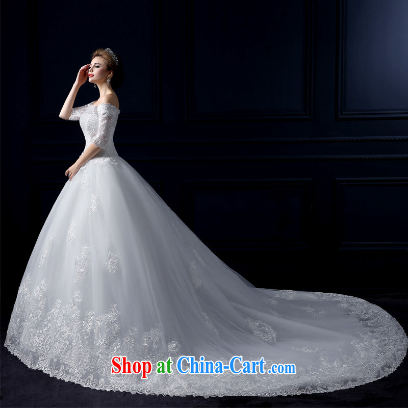 Yarn edge 100, wedding dresses 2015 new spring and summer a shoulder-tail wedding Korean lace strap Wedding Fashion bridal wiped his chest, wedding video thin trailing white tailor advanced customization, yarn edge 100, and, on-line shopping