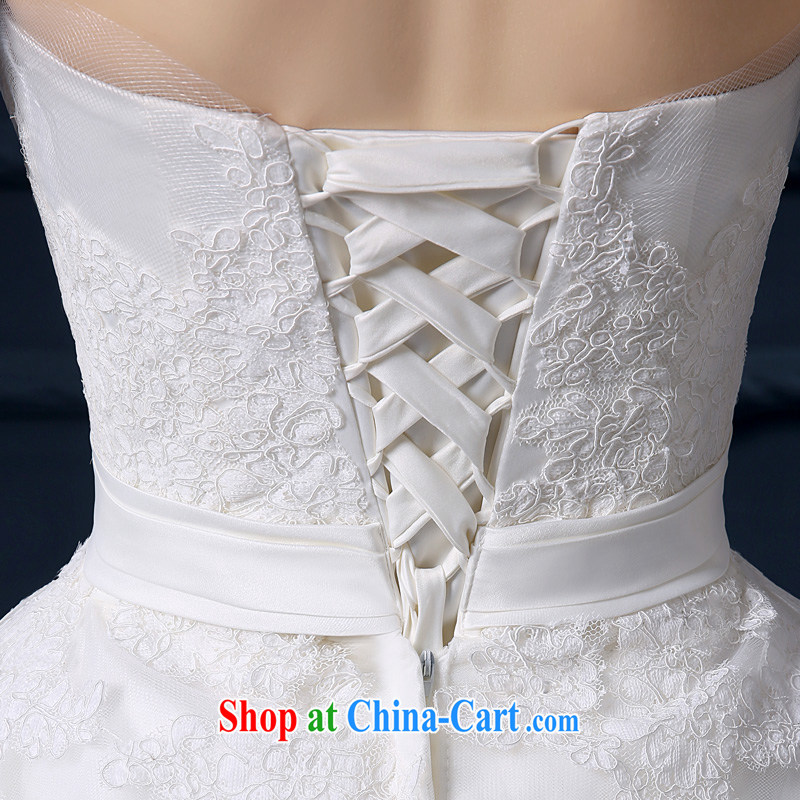 Yarn edge 100, wedding dresses new 2015 spring and summer wiped his chest wedding Korean lace straps with wedding bridal wedding video thin Princess shaggy dress stylish tail white tailor advanced customization, and yarn edge 100, and, on-line shopping