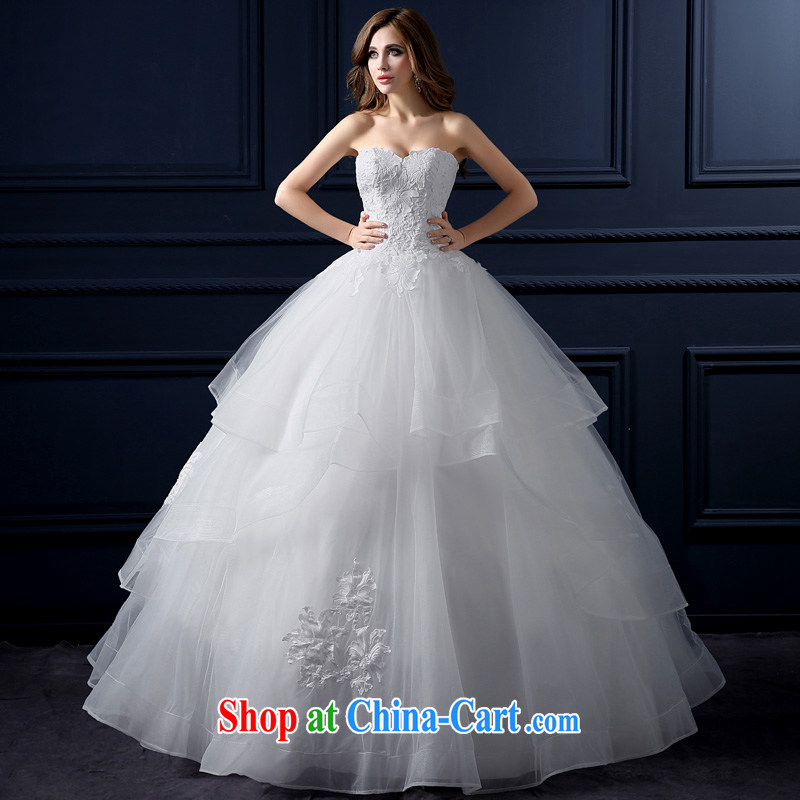 Yarn edge 100, wedding dresses 2015 spring and summer new bare chest shaggy dress sweet lace straps with wedding pregnant women bridal the code can be customized tail wedding white XXL yarn edge 100, and shopping on the Internet