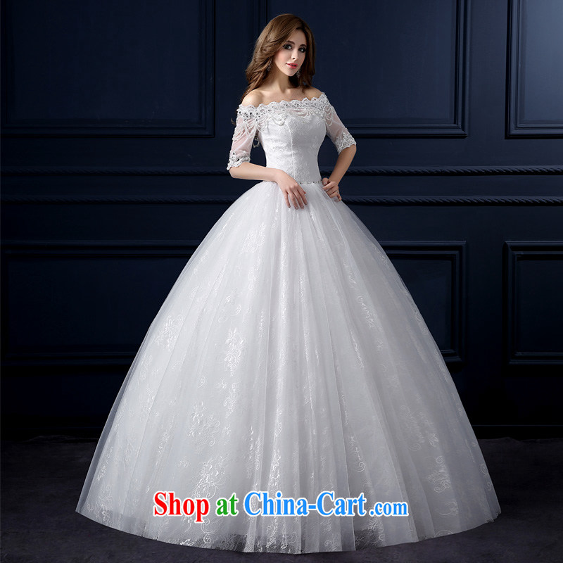 Yarn edge 100, wedding dresses 2015 new spring and summer Korean lace a shoulder with wedding bridal marriage shaggy dress beauty graphics thin smears chest tail wedding white tailor advanced customization, yarn edge 100, and, on-line shopping