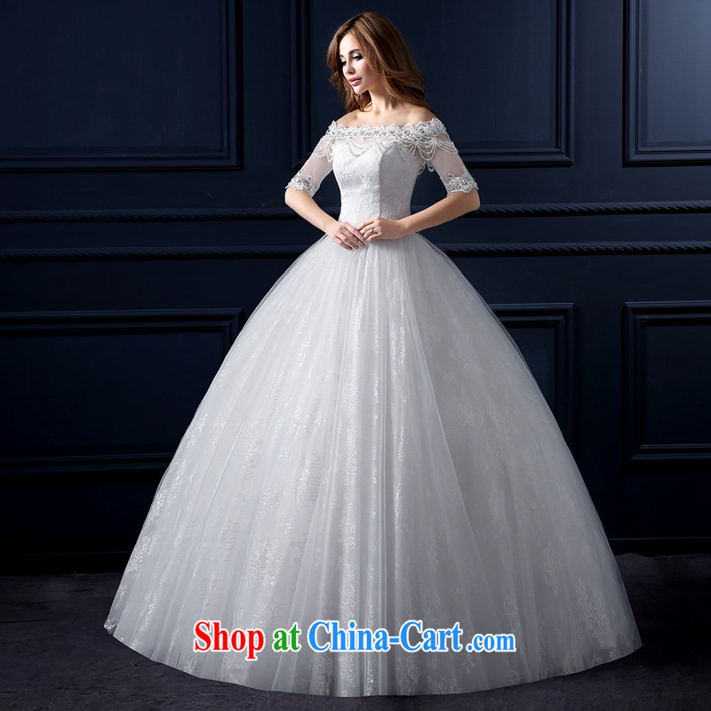 Yarn edge 100, wedding dresses 2015 new spring and summer Korean lace a shoulder with wedding bridal marriage shaggy dress beauty graphics thin smears chest tail wedding white tailor advanced customization, yarn edge 100, and, on-line shopping