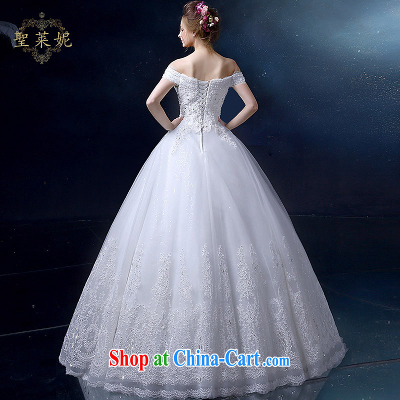 Holy, Connie wedding dresses brides field shoulder bridal suite 2015 new water drilling lace married the code with Princess dress shaggy dress dress white S, holy, Connie (Sheng lai Ni), and on-line shopping
