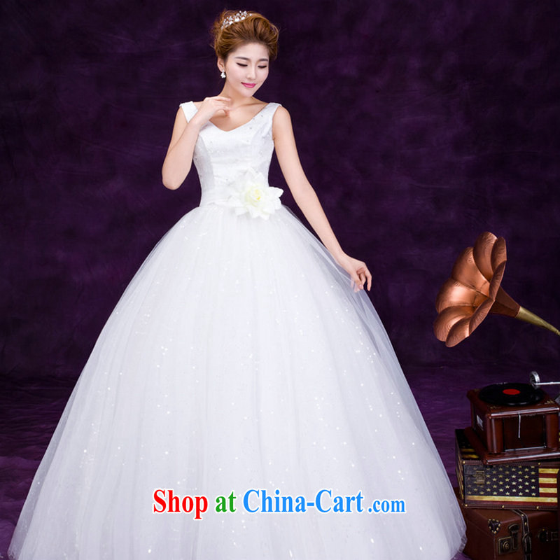 It is also optimized their swords into plowshares 2015 new erase chest shoulders embroidered white yarn marriages with the waist graphics thin wedding dresses simple and sweet Princess DM 3105 white XL, optimize color Baik, shopping on the Internet