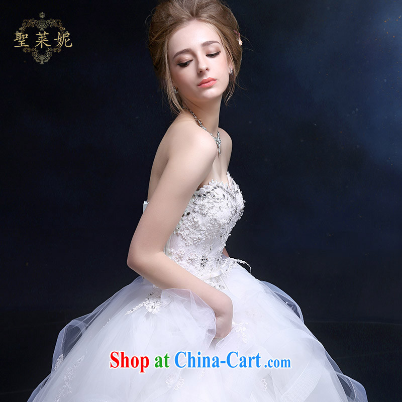 Holy, Connie wedding dresses 2015 new, large, modern continental and wrinkled skirt with her white custom wedding wedding dresses white M, holy, Connie (Sheng lai Ni), online shopping