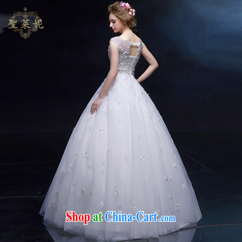 Holy, Connie wedding dresses 2015 new continental style shoulders A Field dress lace flowers, white wedding wedding dresses white M, holy, Connie (Sheng lai Ni), online shopping