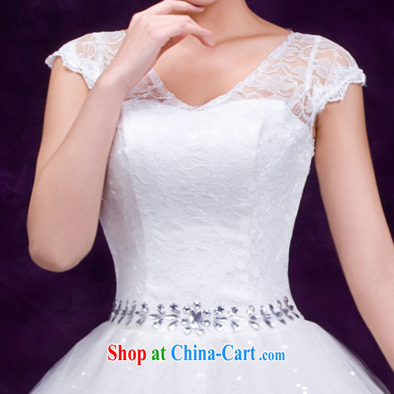 It is also optimized their wedding dresses new 2015 Deep V sexy lace wedding white beauty deluxe double-shoulder wedding dresses DM 3109 white L, optimize color swords into plowshares, and shopping on the Internet