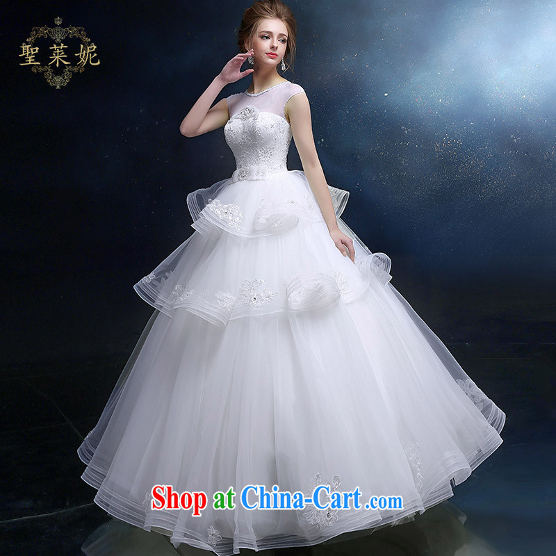 Holy, Connie wedding dresses summer brides with wedding new European root yarn double-shoulder bag wiped chest white large straps Princess wedding dress white S, holy, Connie (Sheng lai Ni), and, on-line shopping