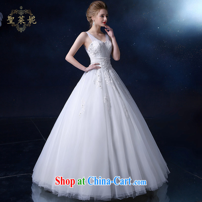 Holy, Connie wedding dresses 2015 new, larger double-shoulder high waist graphics thin, Korean marriage wedding dresses white M, holy, Connie (Sheng lai Ni), online shopping