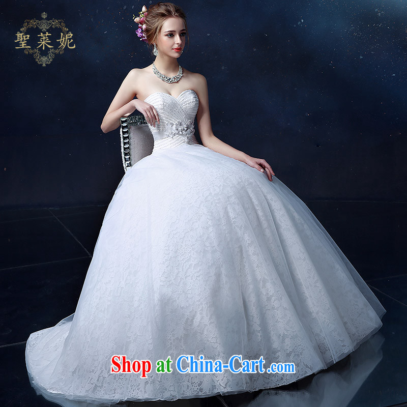 Holy, Connie wedding dresses 2015 bridal sleeveless wedding dress, bare his chest to customize the code graphics thin wedding dress Palace white M, holy, Connie (Sheng lai Ni), online shopping