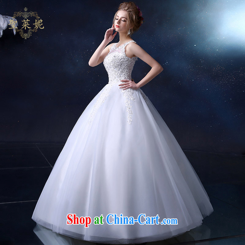 Holy, Connie wedding dresses brides with wedding dresses 2015 spring and summer new, larger imports chest bare a shoulder lace wedding double-shoulder dress white M, holy, Connie (Sheng lai Ni), online shopping