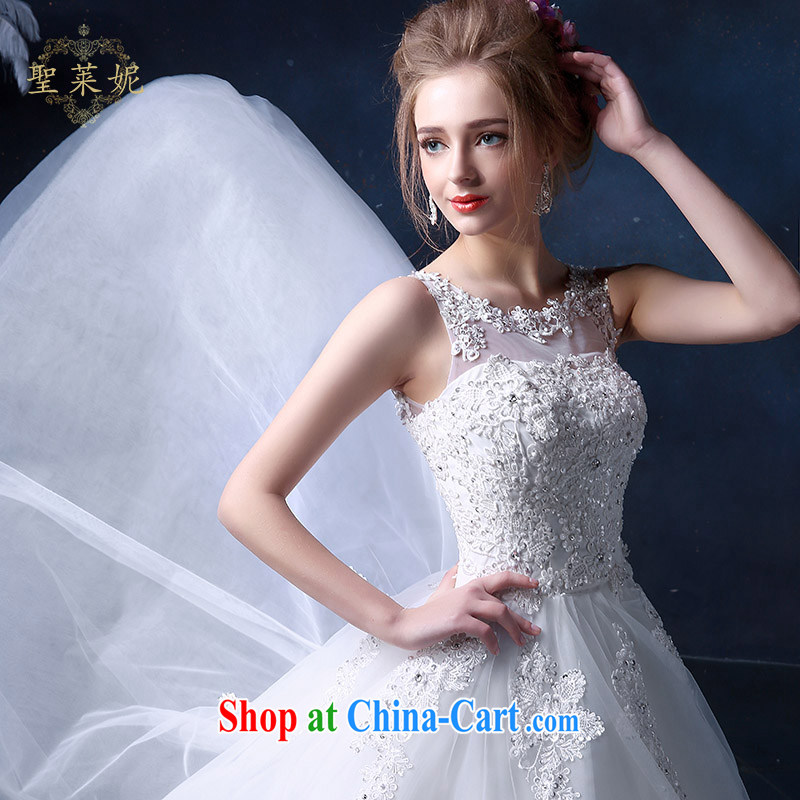 Holy, Connie wedding dresses brides with wedding dresses 2015 spring and summer new, larger imports chest bare a shoulder lace wedding double-shoulder dress white M, holy, Connie (Sheng lai Ni), online shopping