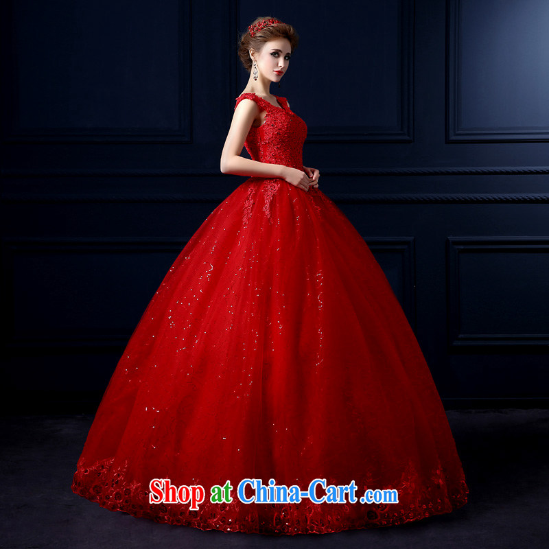 Yarn edge 100, wedding dresses 2015 new spring and summer one shoulder wedding Korean lace shoulders wedding red marriages shaggy dress the code graphics skinny tail red tailor advanced customization, yarn edge 100, and, on-line shopping