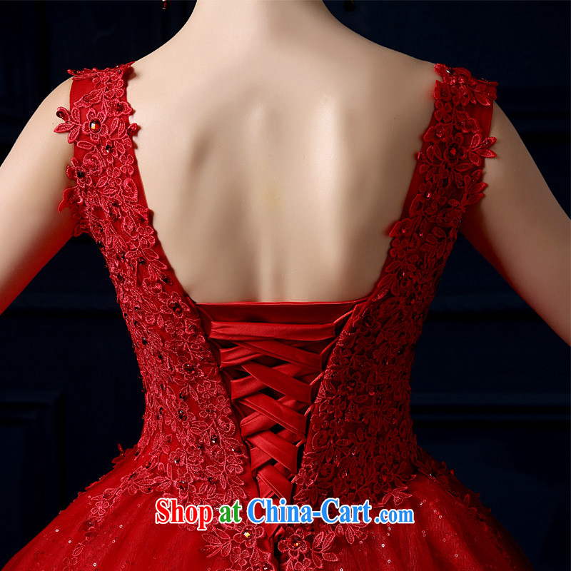 Yarn edge 100, wedding dresses 2015 new spring and summer one shoulder wedding Korean lace shoulders wedding red marriages shaggy dress the code graphics skinny tail red tailor advanced customization, yarn edge 100, and, on-line shopping