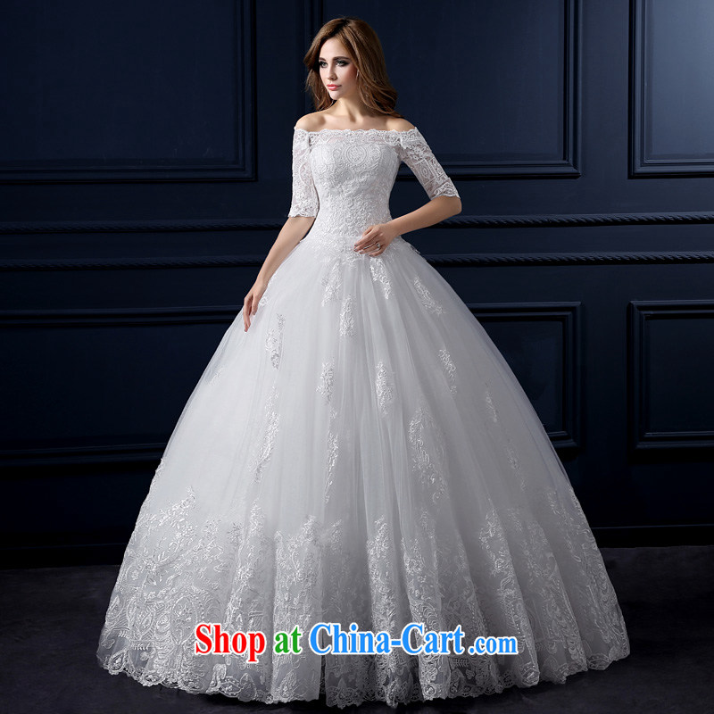 Yarn edge 100, wedding dresses new, summer 2015 a shoulder with wedding Korean lace bare chest wedding bridal marriage shaggy dress sweet tied with a large, trailing white M yarn edge 100, and, on-line shopping