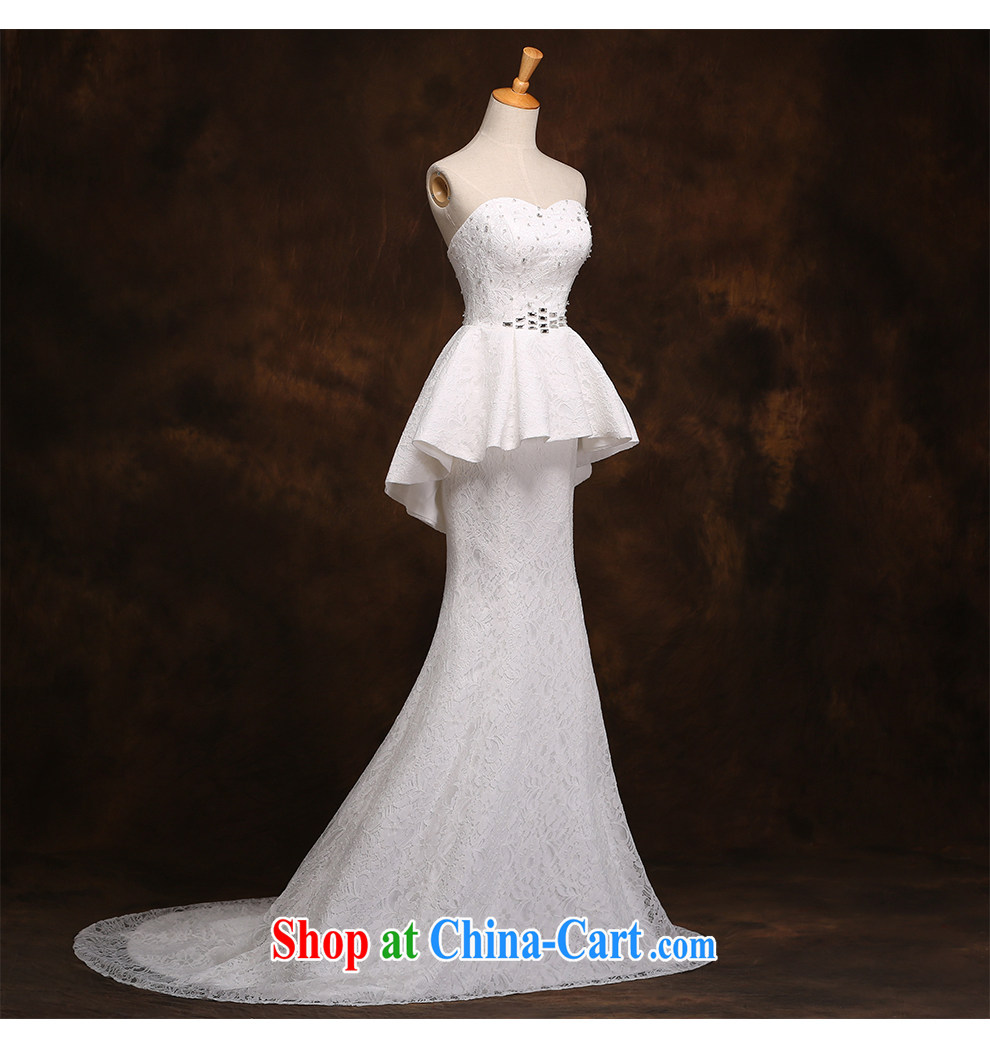 The beautiful yarn bare chest lace small tail end crowsfoot Wedding Fashion beauty tie with drill simple wedding dresses 2015 new listing factory direct white customizable pictures, price, brand platters! Elections are good character, the national distribution, so why buy now enjoy more preferential! Health