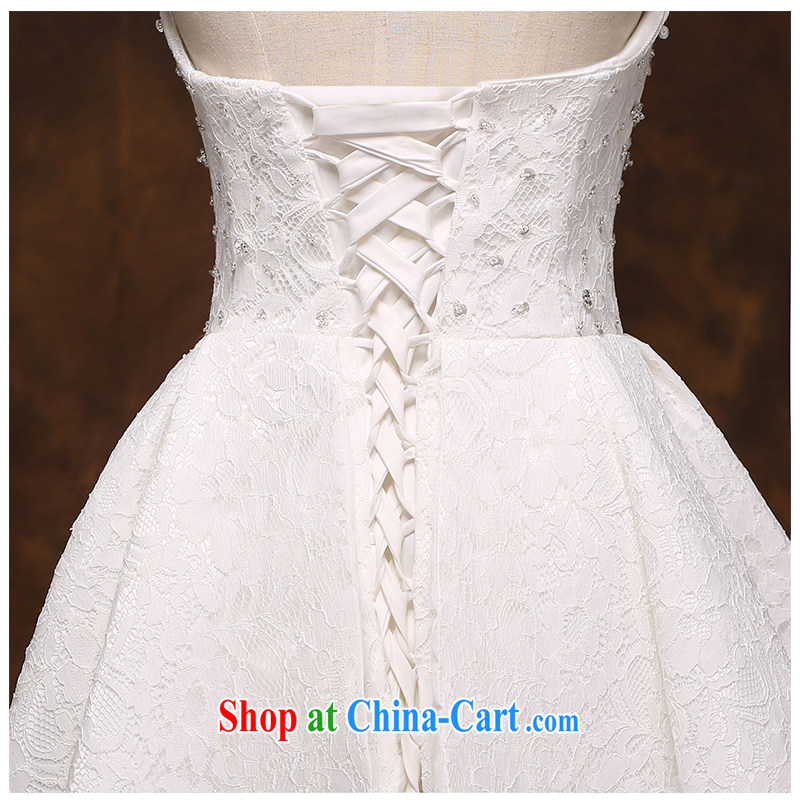 The beautiful yarn bare chest lace small tail crowsfoot Wedding Fashion beauty tie with drill simple wedding dresses 2015 new listing factory direct white customizable, beautiful yarn (nameilisha), online shopping