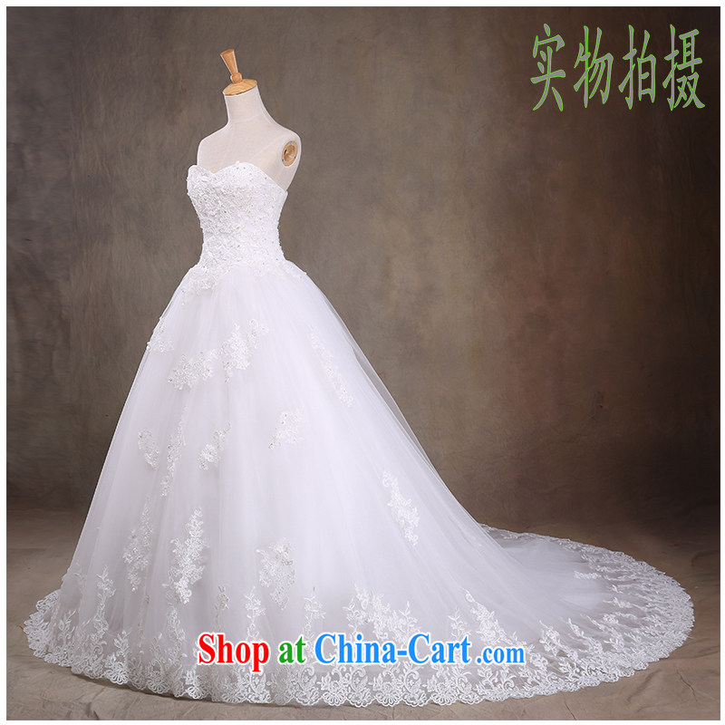 The beautiful yarn 2015 new erase chest atmospheric lace lace-tail wedding stylish removable strap with bridal wedding beauty graphics thin straps plain manually staple Pearl White can be customized, beautiful yarn (nameilisha), online shopping