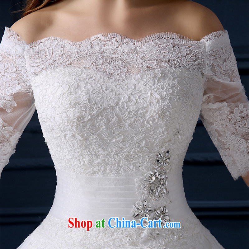 Yarn edge 100, wedding dresses new 2015 summer edition won the field shoulder wedding video thin lace with wedding bridal marriage is the wedding pregnant women custom shaggy dress white tailor advanced customization, yarn edge 100, and, on-line shopping