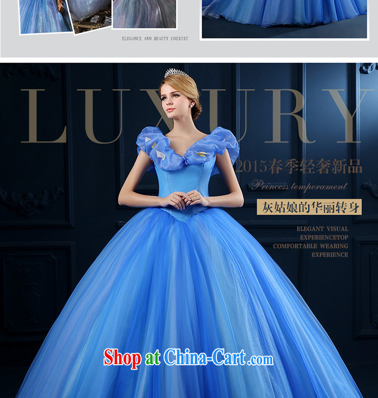 White first to about 2015 summer Cinderella new wedding dresses Princess skirt Blue video thin dress bridal wedding shaggy color yarn tail blue private custom exclusive Advisory Service pictures, price, brand platters! Elections are good character, the national distribution, so why buy now enjoy more preferential! Health