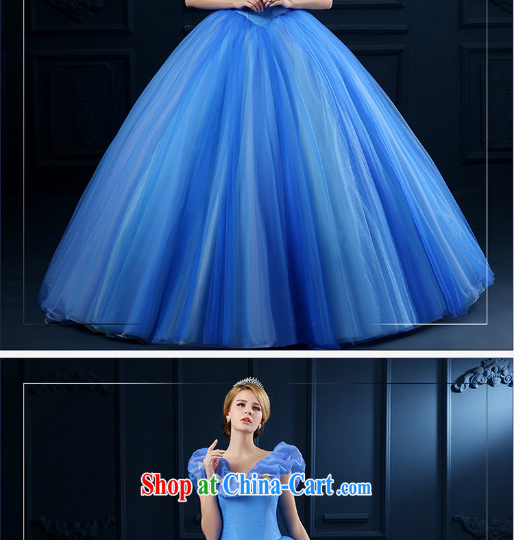 White first to about 2015 summer Cinderella new wedding dresses Princess skirt Blue video thin dress bridal wedding shaggy color yarn tail blue private custom exclusive Advisory Service pictures, price, brand platters! Elections are good character, the national distribution, so why buy now enjoy more preferential! Health