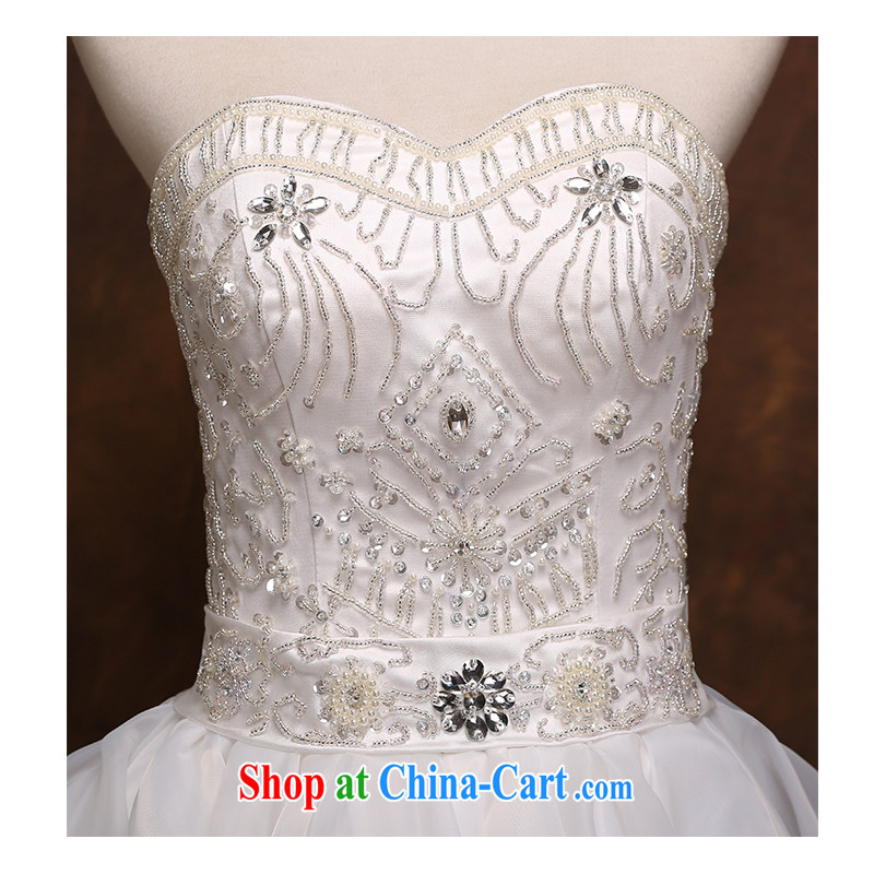 The beautiful yarn 2015 new Mary Magdalene, chest and tail wedding luxury purely manual sewing stylish beauty graphics thin binding with an elegant minimalist film floor wedding dresses white can be customized, beautiful yarn (nameilisha), online shopping