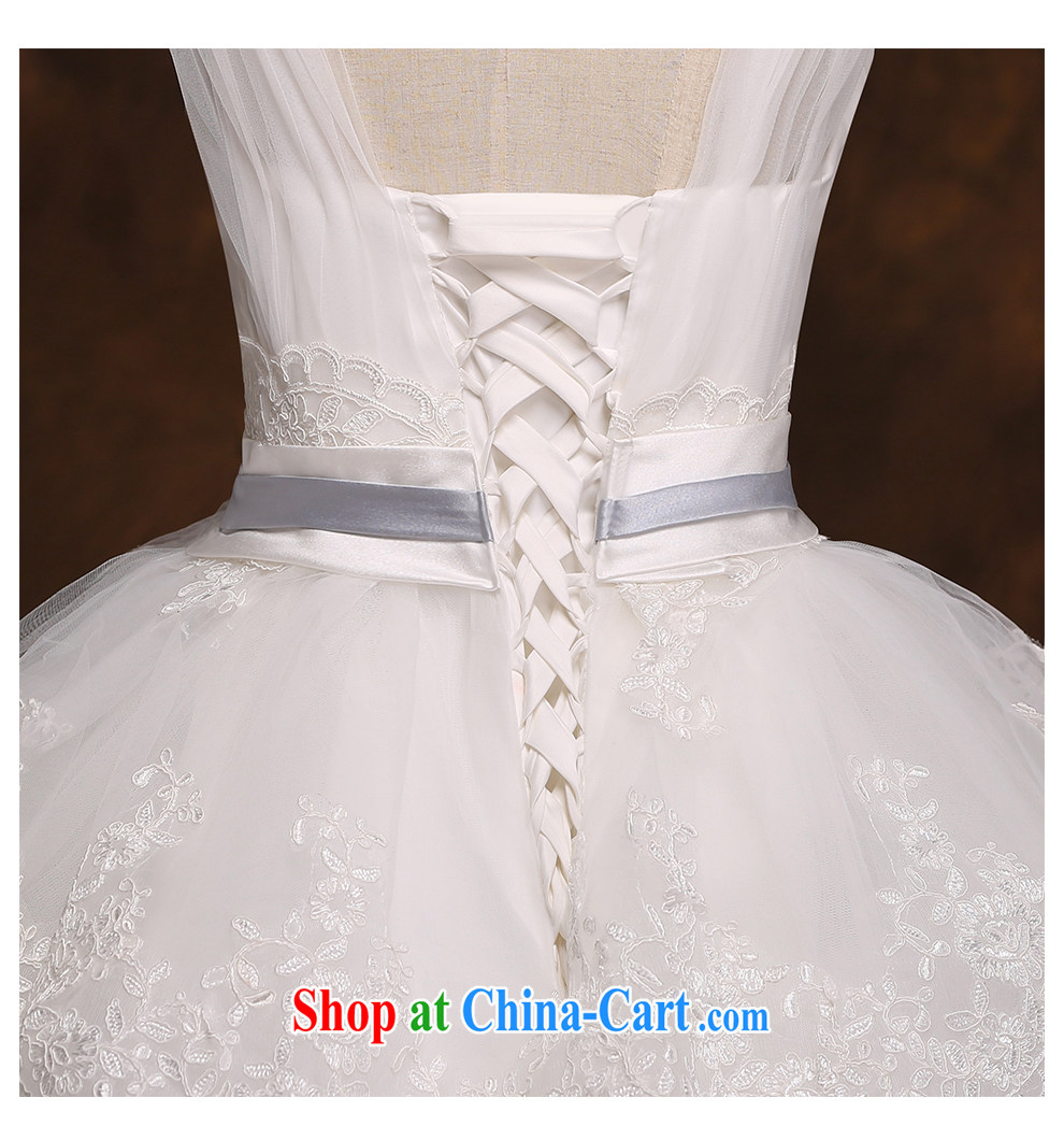 The beautiful yarn double shoulder straps with wedding V collar A field with simple Korean code tie-bride wedding dress 2015 new product launches are code pieced white customizable pictures, price, brand platters! Elections are good character, the national distribution, so why buy now enjoy more preferential! Health