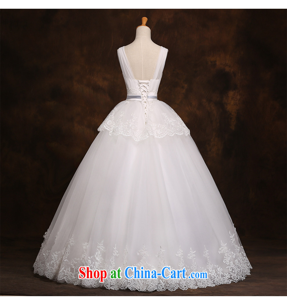 The beautiful yarn double shoulder straps with wedding V collar A field with simple Korean code tie-bride wedding dress 2015 new product launches are code pieced white customizable pictures, price, brand platters! Elections are good character, the national distribution, so why buy now enjoy more preferential! Health